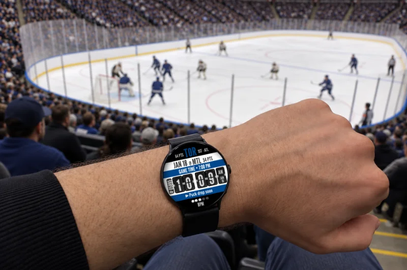 Ice hockey watch face